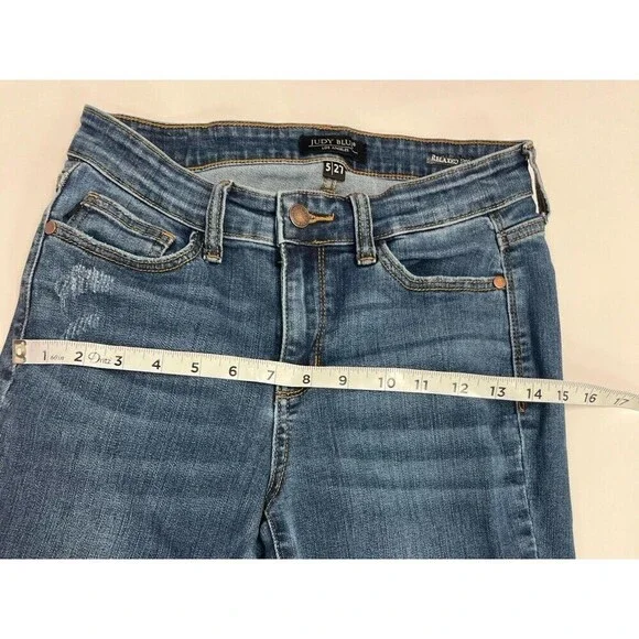 Judy Blue Jeans Mid-Rise Relaxed Fit Women's Dark Wash Curvy Size (5/27) - Picture 7 of 14